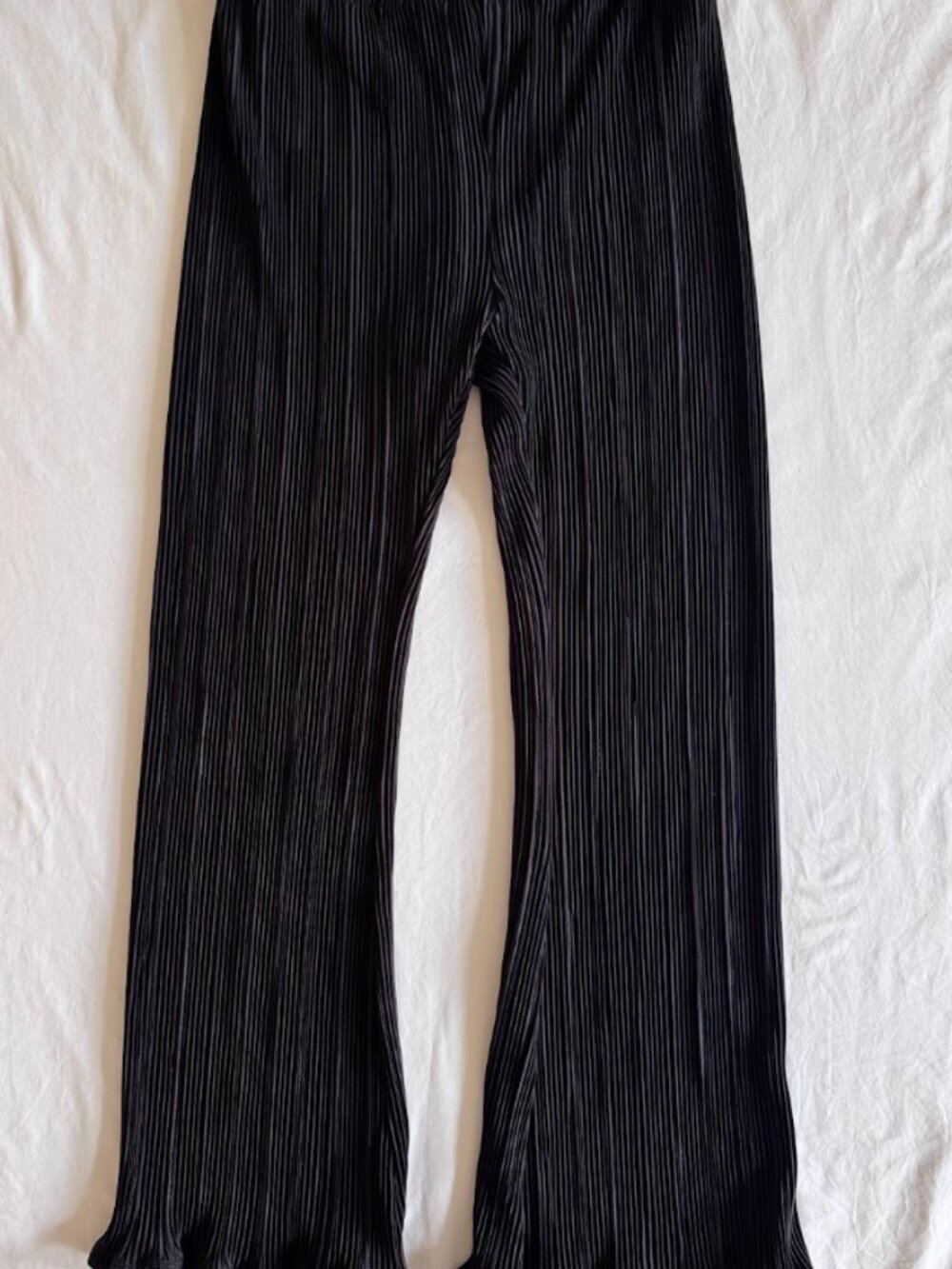 Corazon del Alma Resortwear Plisse Micro-Pleat Trousers - Large